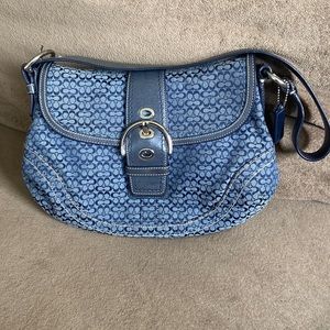 Coach Soho Signature Mini Shoulder Bag in blue